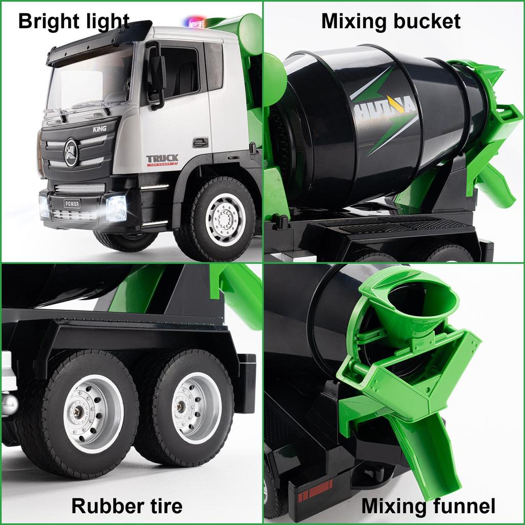 Huina 1557 1:18 neun-Kanal Fernbedienung Mischer Lkw Elektrische Engineering Lkw Für Jungen Geburtstag Geschenke