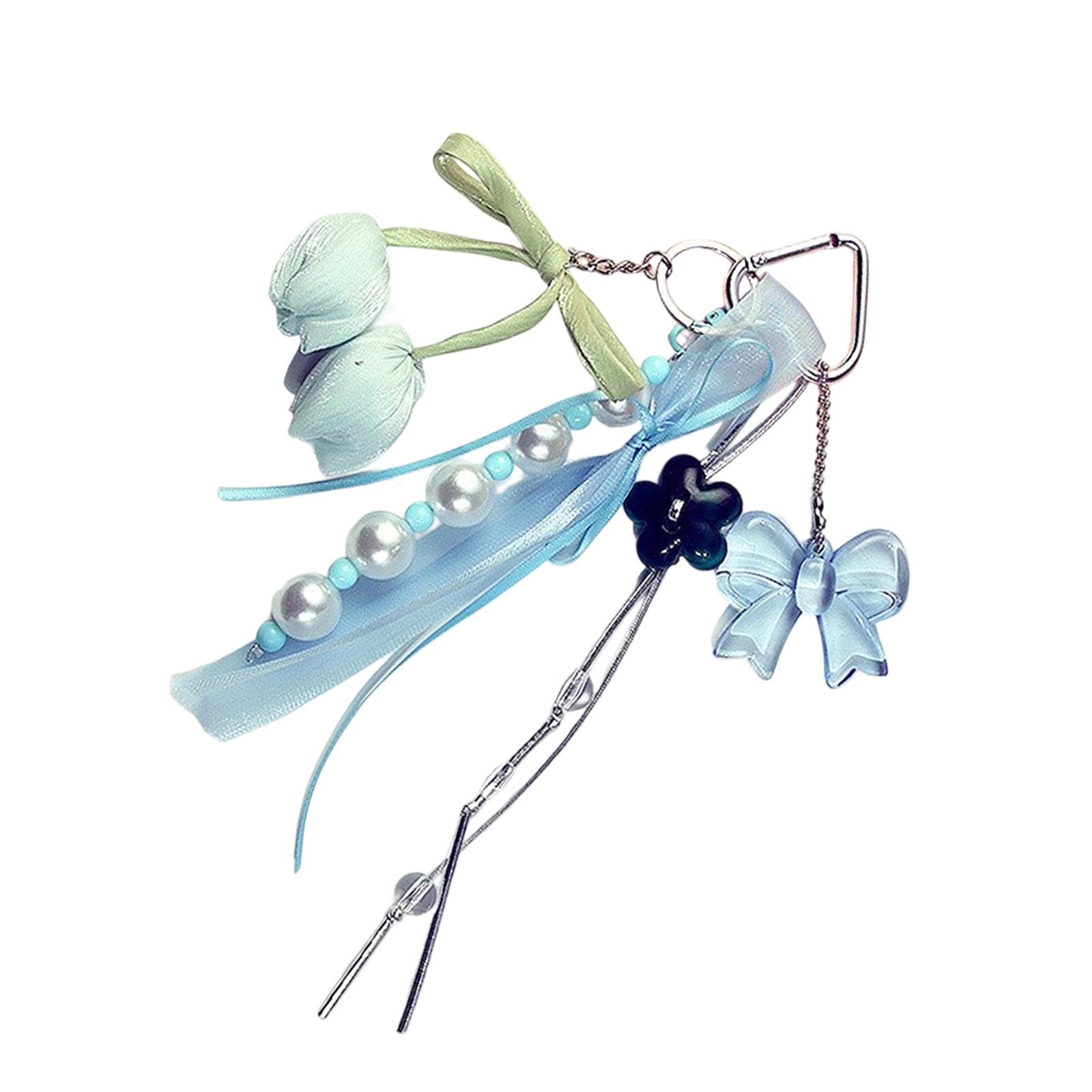 

Шарм Бантик Брелок Цветок Аксессуар для Сумки Стильное Украшение для Кошелька Уникальные Аксессуары для Ключей для Повседневного Использования синий