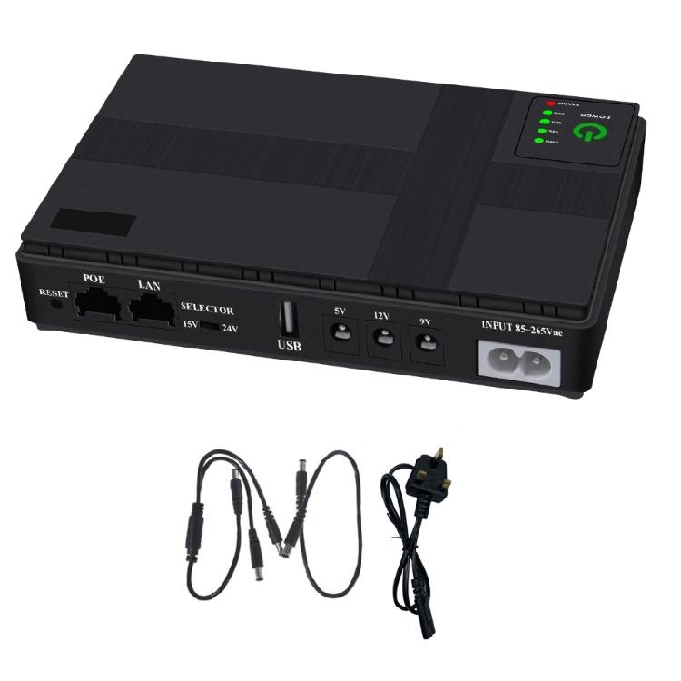 10400mAh Mini UPS 5V 9V 12V Battery Backup Portable Uninterruptible Power Supply