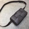 Trendy Cowhide Mini Woven Waist & Shoulder Messenger Bag - Unisex