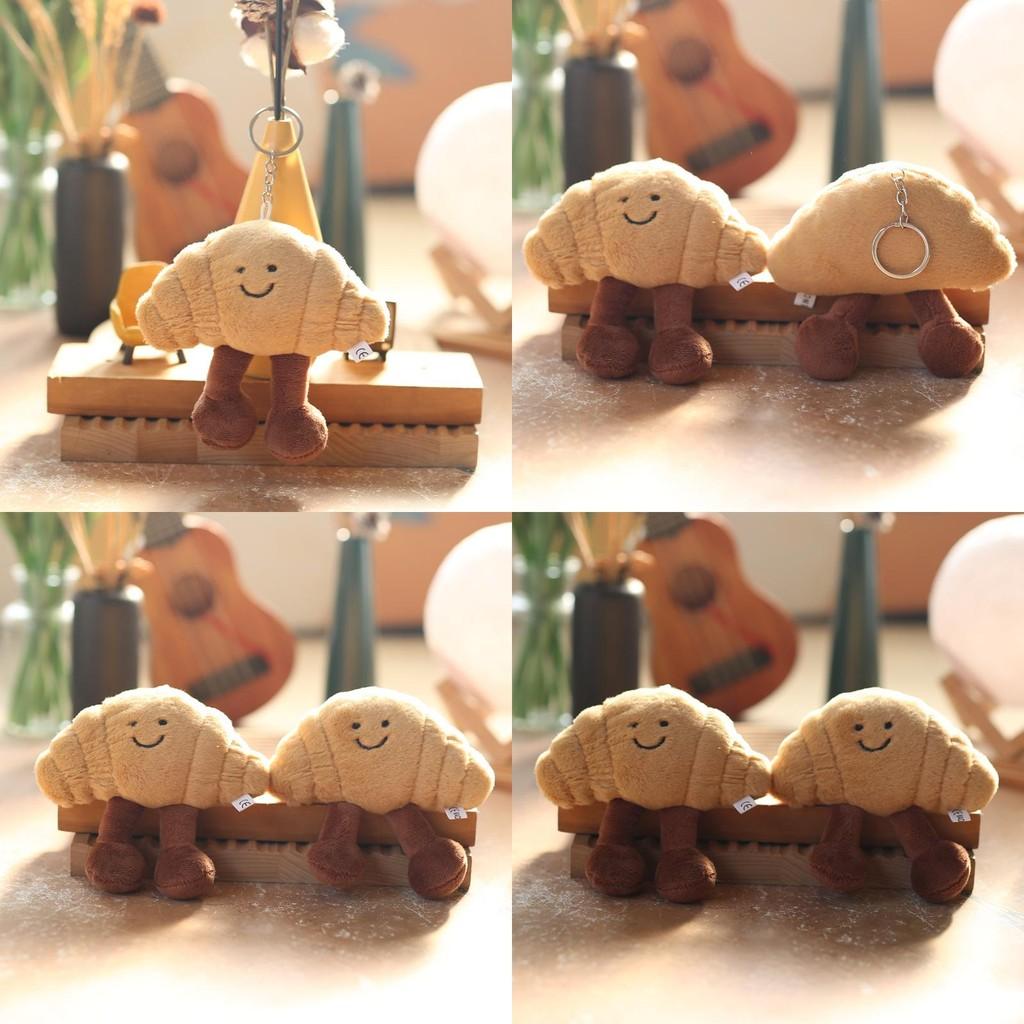 Jellycat Croissant Plyšová Hračka Klíčenka Vycpaná Panenka Dekorace na Tašku Dárek pro Děti