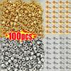 10/100pcs Positioning Beads Handmade DIY Bracelet Necklace Closing Clip Wire Rope Fishing Line Positioning Buckle Accessories