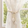 2Pcs Adjustable Curtain Tiebacks, Curtain Ties with Flower Slides, Cute Charms, Boho Curtain Holder Ropes for Home Bedroom Curtains Patio Drapes