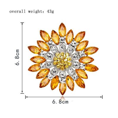 Accessorio Brooch Fiorito Versatile da Donna Coreano con Strass