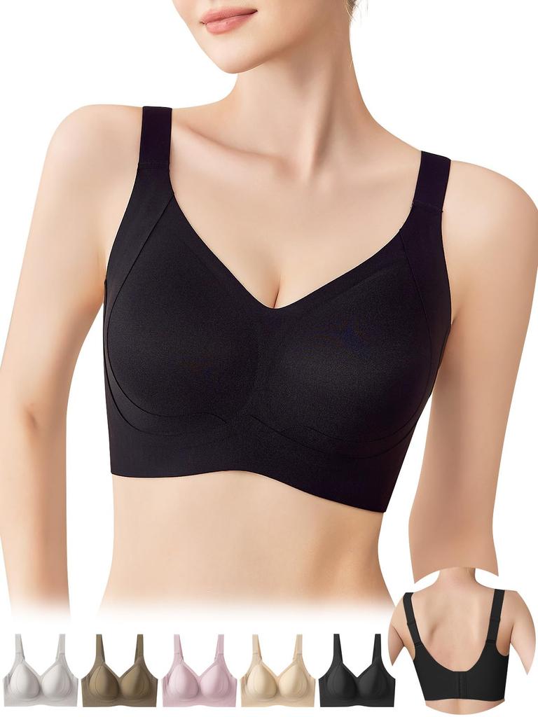 Smaller Plus Sizes Allows Skin to Breathe High Side High Reduces Corrects Sagging Night Daytime Bra [veimia] Breast-Slimming Bra, Bra, Non-Wired Bra,