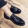 Fashion High Quality Loafers Men's Slip-On Crocodile Pattern Tassel Casual Shoes Business Dress Shoes Men's 38-46 Size Plus Men's Shoes
