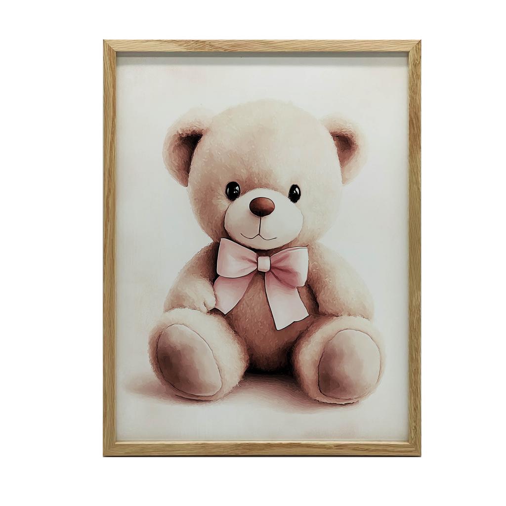 Plakat Uroczy Miś W Różowej Muszce Plakat Uroczy Miś W Różowej Muszce, 40X50 Cm, Bez Ramy, Papier Matowy 230 Gsm