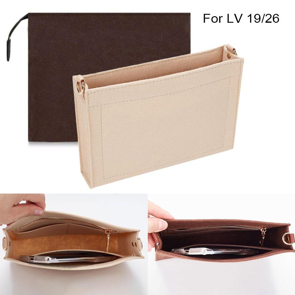 Ordentliche Filz-Handtaschen-Einlage Tasche Kosmetik-Aufbewahrungstasche Stütz-Geldbörsen-Liner Organisation Innentasche Für LV 19/26