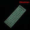 Luminous Keyboard Film Spanish,Russian,Arabic,French,English Etc Language Fluorescent Keyboard Letter Protective Stickers