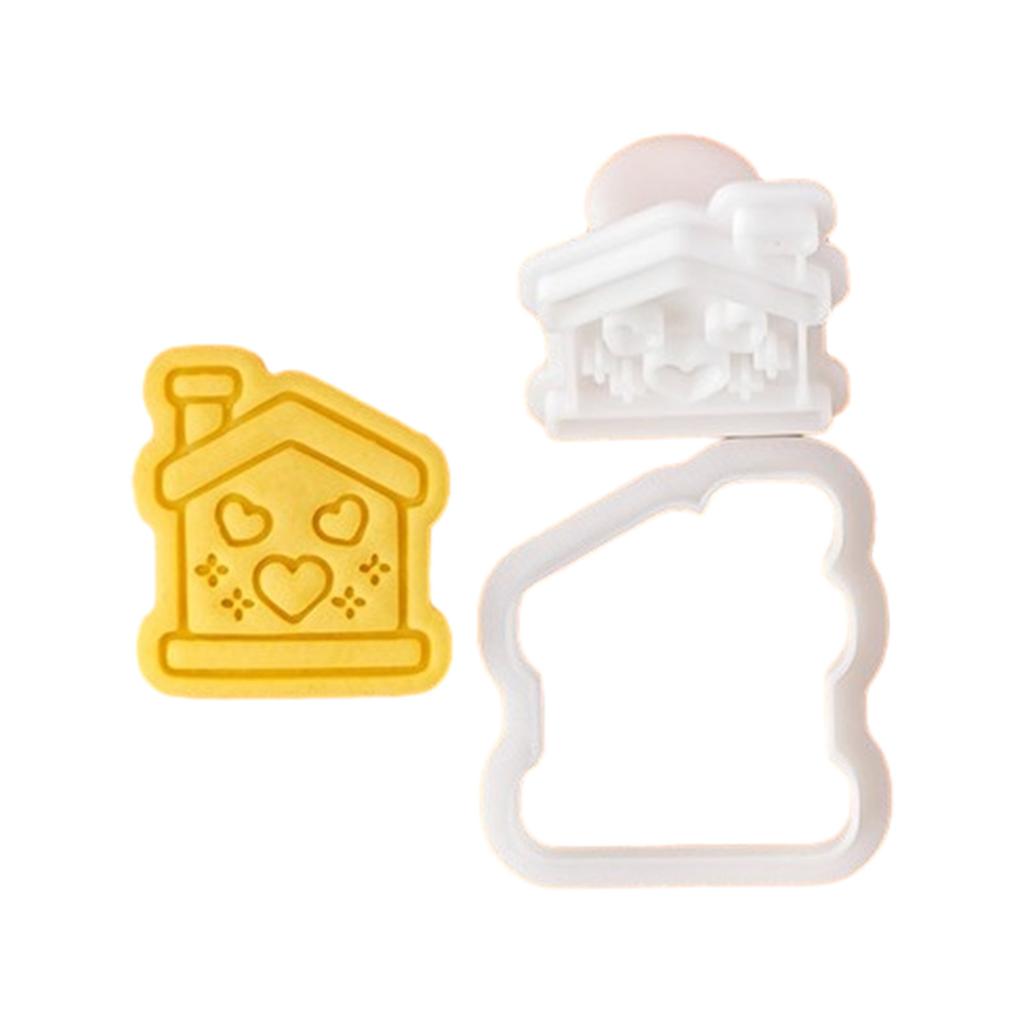 Valentine's Day Cookie Cutters Cartoon Pressable Biscuit Mold Holiday Biscuit Fondant Cookie Stamps Party Supplies
