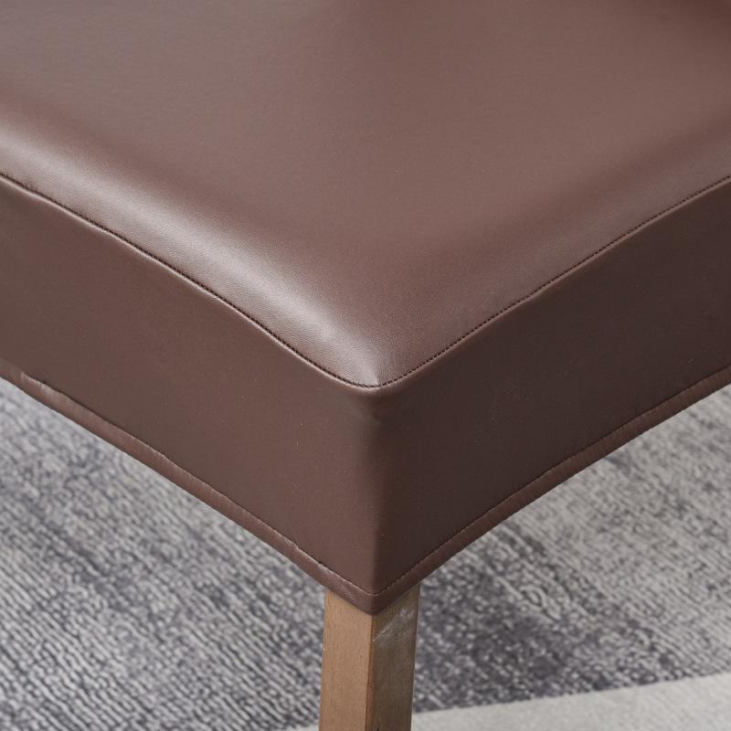 PU Waterproof Buckle Leather Seat Cover for Dining Chairs - Home and Hotel Use, Square Cushion Design