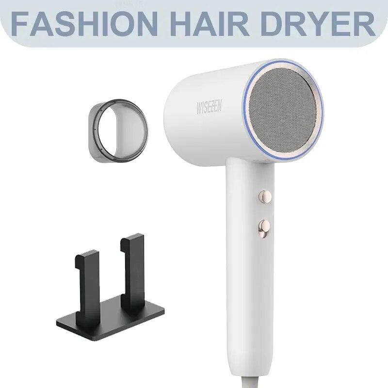 

Модный портативный мощный фен для салона, бытовые инструменты для укладки, синий свет, электрический для женщин, жены, детей, детей, простое использование European regulations