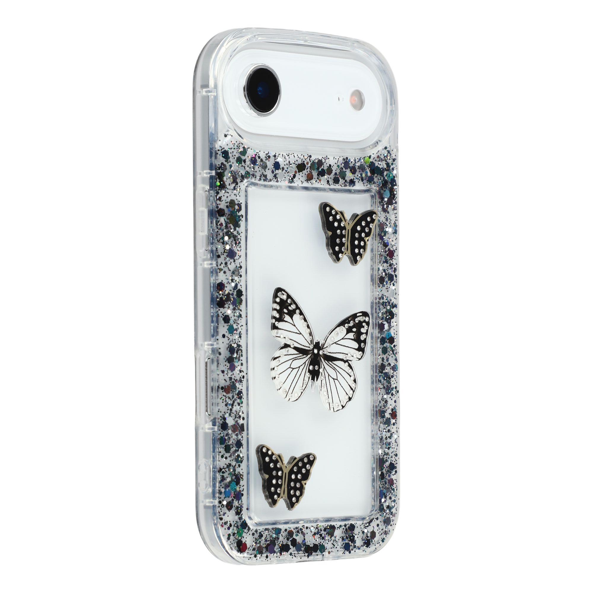 

For iPhone Air Case DIY Butterfly Glitter Epoxy Soft TPU Phone Back Cover