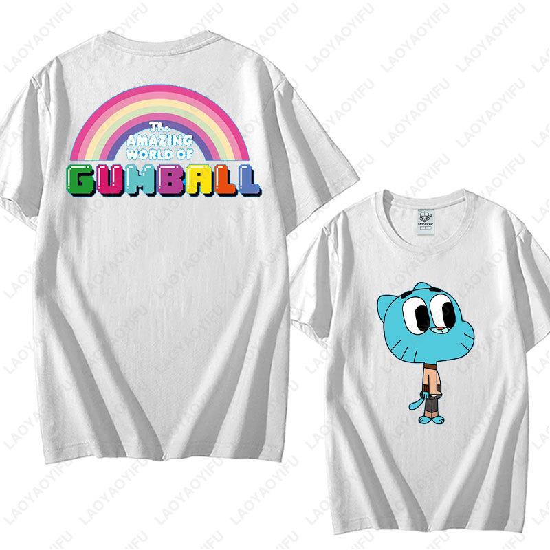 The Amazing World of Gumball Graphic T-shirt Funny Cartoon Anime Tshirt Unisex Cotton Top Cute Preppy Trendy Sweater Clothes Tee