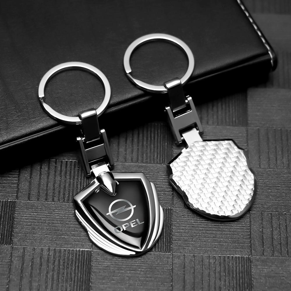 Sdbr2 1/2pcs Car Styling 3D Metal Key Rings Car Logo Fashion Keychain For Opel Astra H G J Insignia Mokka Zafira Corsa Car Valve Cap