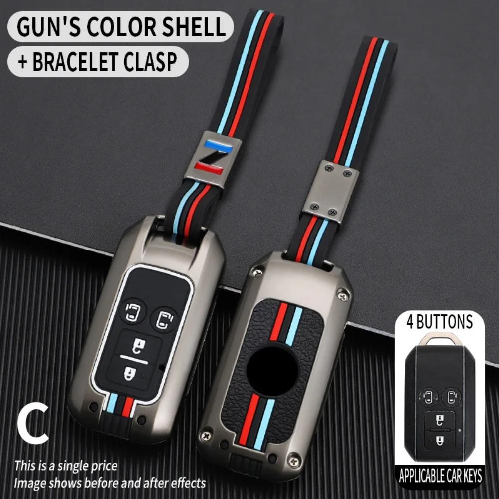 Car Key Case Cover Protective Shell Fob for Suzuki Ertiga Swift 2017 Wagon R Japanese Monopoly Type 3C Car Keychain Accessories