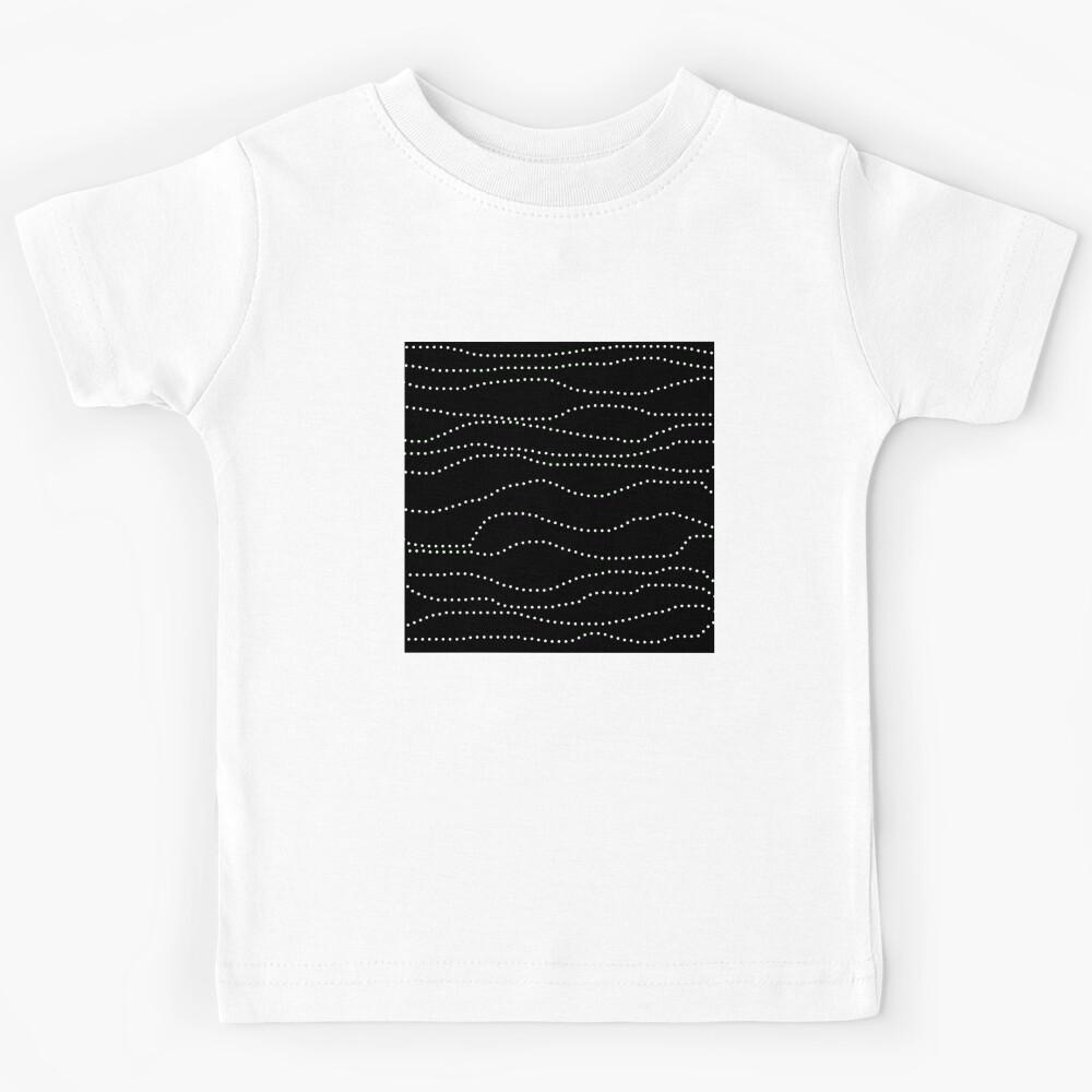 Black with White Squiggly Dots Kids T-Shirt 100