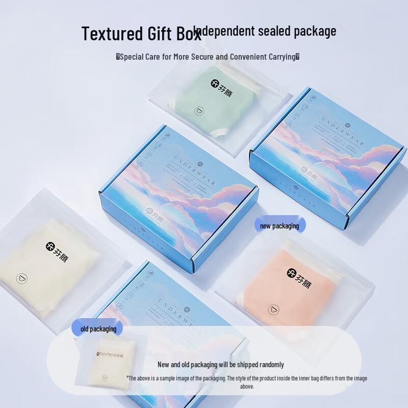 Fen Teng Women's 3-Pack 10A Antibacterial High-Waist Cotton Briefs