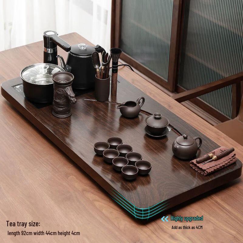 

Automatic Solid Wood Kung Fu Tea Set with Integrated Tea Tray Standard