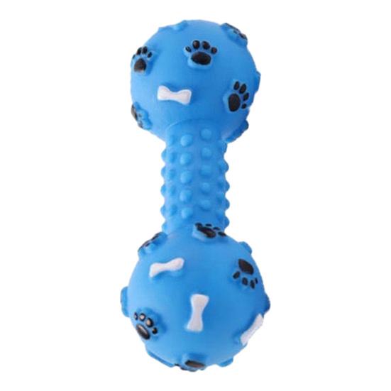 

Dog Dumbbell Toy Squeaky Dumbbell Dog Chew Toy Raised Texture Teeth