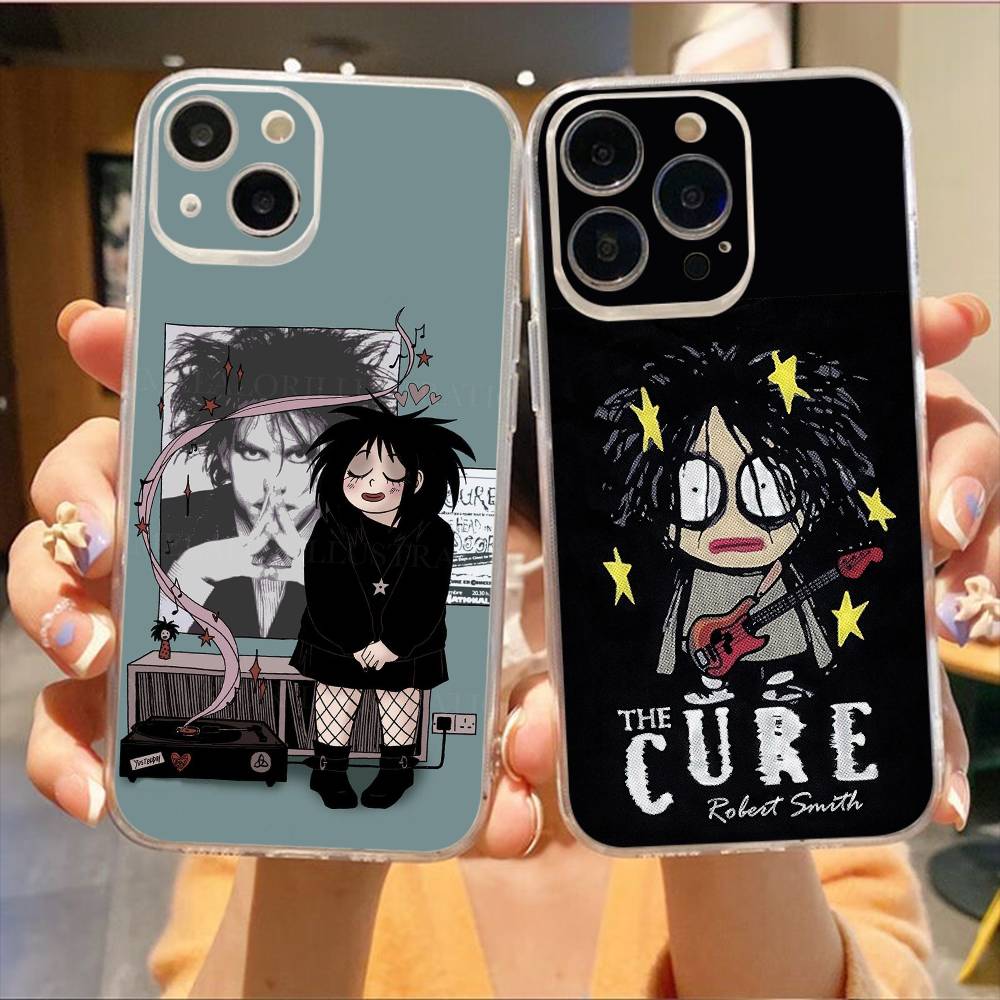 The cure Robert S-Smith Phone Case For iPhone17,16,15,14,13,12,11 Plus,Pro Max Soft Transparent Cover