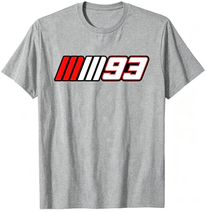 2026 New Summer Motorcycle Race Car No 93 Printed Graphic Tshirt Fashion Leisure Sports Large Size Breathable Tshirt