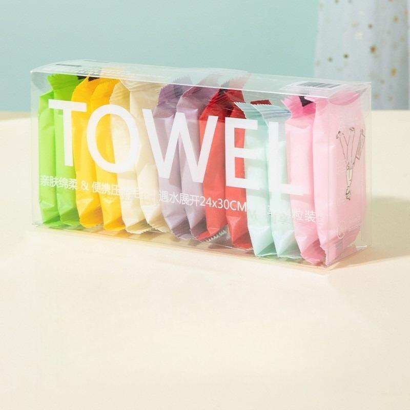 18pcs Individually Packaged Compressed Towel Set, Portable Travel Towels, Disposable Multi-purpose Wet and Dry Towels, Unscented