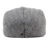 Beret Men's Wool Cap Korean Classic Women's Forward Hat Herringbone Plaid Flat Top Hat
