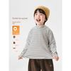 Boys' Fleece-Lined Long-Sleeve T-Shirt, Half-High Collar Autumn Shirt, 2025 Winter New Children's Clothing Base Layer Shirt, Baby Top