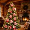 Decorative Hanging Candies for Holidays 12/24/36 Pcs Candy Christmas Tree Decorations, Lollipop Picks Tree, Red Indoor Holiday Party Wall Decorations