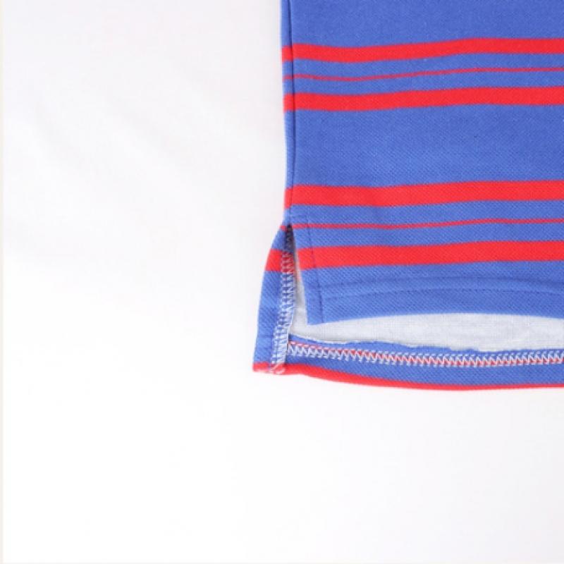 Shop Women S Collared Half Zip Retro Striped looSe lS Tee Blue Naru wSh260057