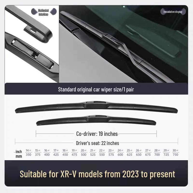 Compatible Wiper Blade Rubber Strip for 2023 Honda XRV
