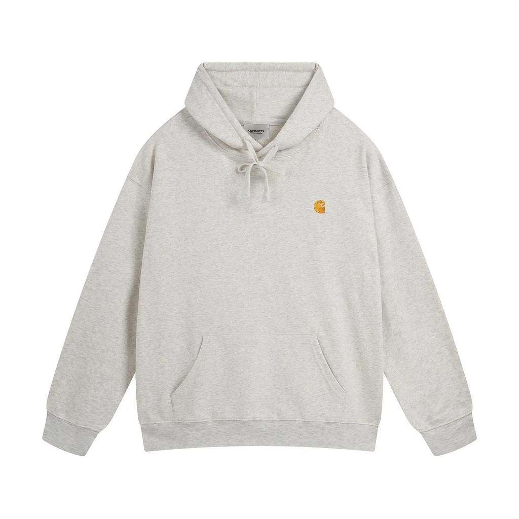 Trendy Classic Gold-Label Embroidered Hooded Sweatshirt New Style Loose-Fit Couple's Version Versatile Hooded Sweatshirt