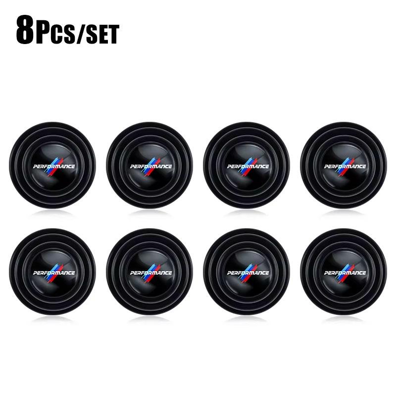 Vbjly8 4/8/12Pcs Soundproof Silicone Pad Car Styling Door Crash Pad For BMW M E46 E90 E60 F30 F10 E39 E36 F20 G30 G20 E87/Car TireValve Jo55