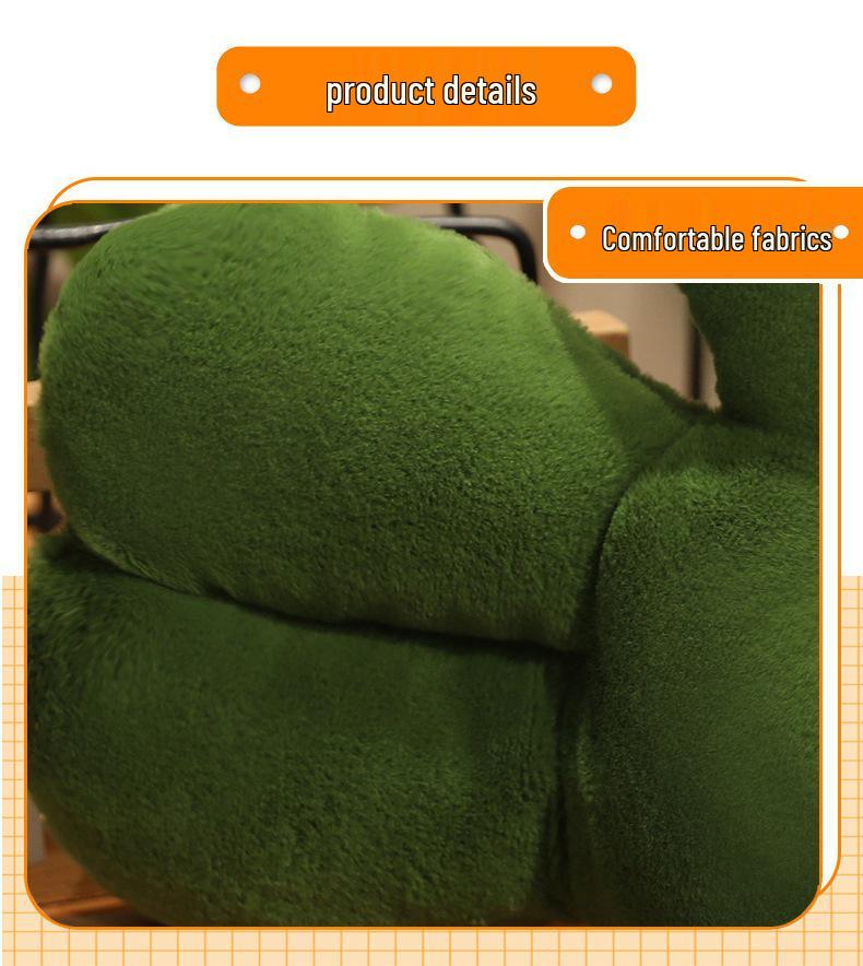 Three-Leaf Clover Plush Doll - Cute Green Cartoon Luck Blessing Desk Companion