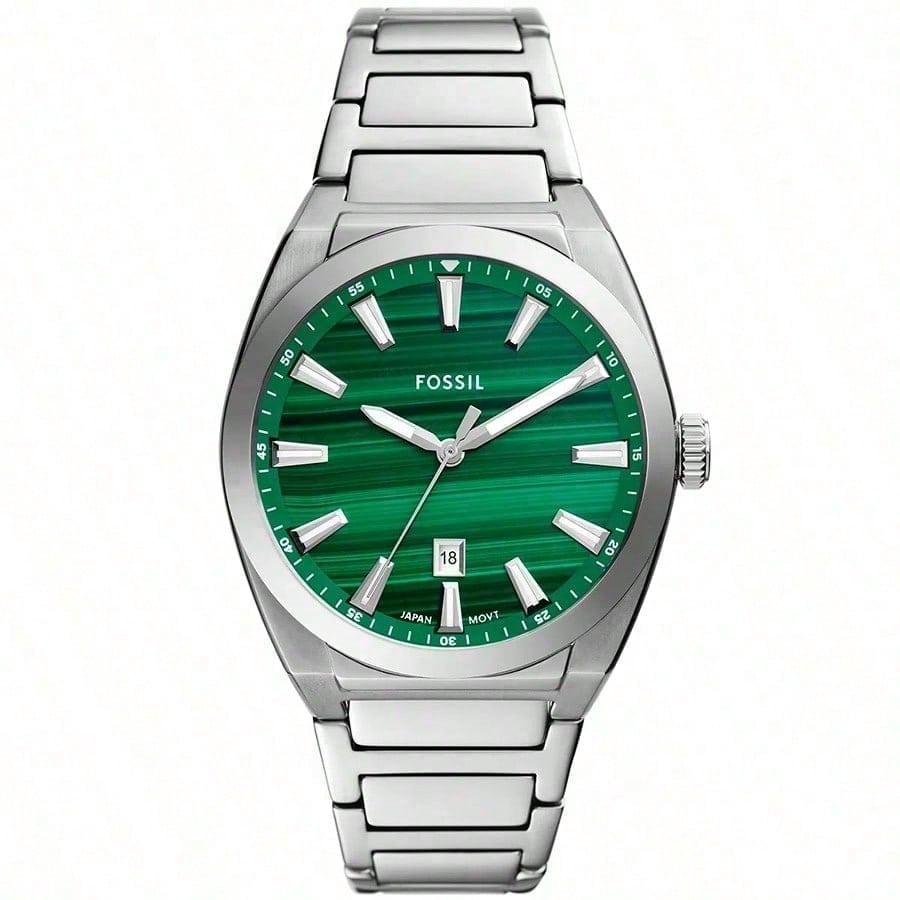 Everett Three-Hand Date Stainless Steel Watch FS6056