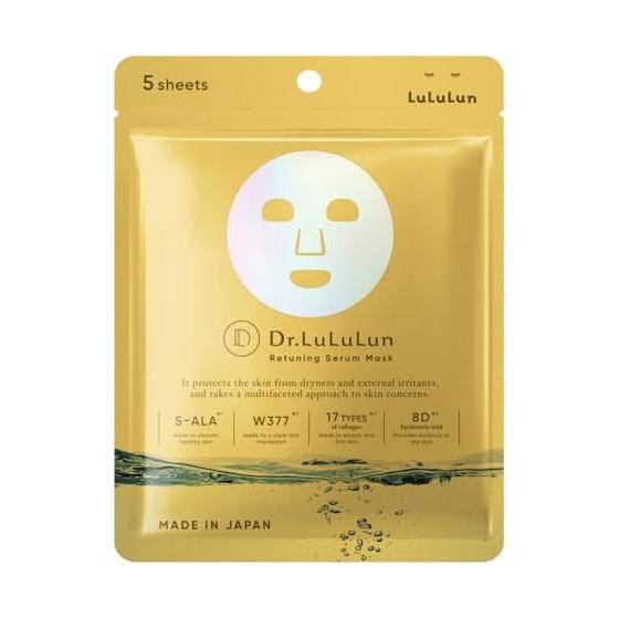 LuLuLun Dr. LuLuLun Retuning Serum Mask (Transparent Water Film) 5 Pieces Face Pack Sheet Mask