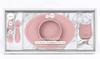Ezpz Fast Food Set Baby Tableware Baby Food Tableware Silicone Suction Rose Pink [Non-spill Set] Set, Mat, Plate, Spoon, Cup, Cup,