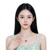 Green Chalcedony Pendant Necklace New Chinese Style Clavicle Chain Inlaid Light Luxury Versatile