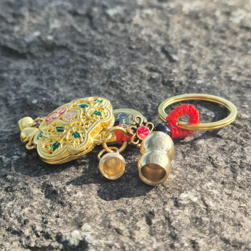 Lucky Charm Bell Traditional Key Ring Warding Off Evil Spirits Fortune Bag Key Holder