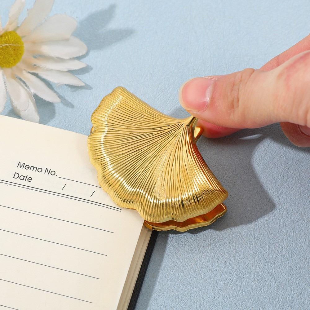Ginkgo Leave Bouquet Journal Clips Antique Finish Metal Bookmark  Office
