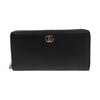 GG Marmont Gouden Logo Portemonnee met Lange Rits Leer Dames portemonnee Zwart 456117-CAO0G-1000