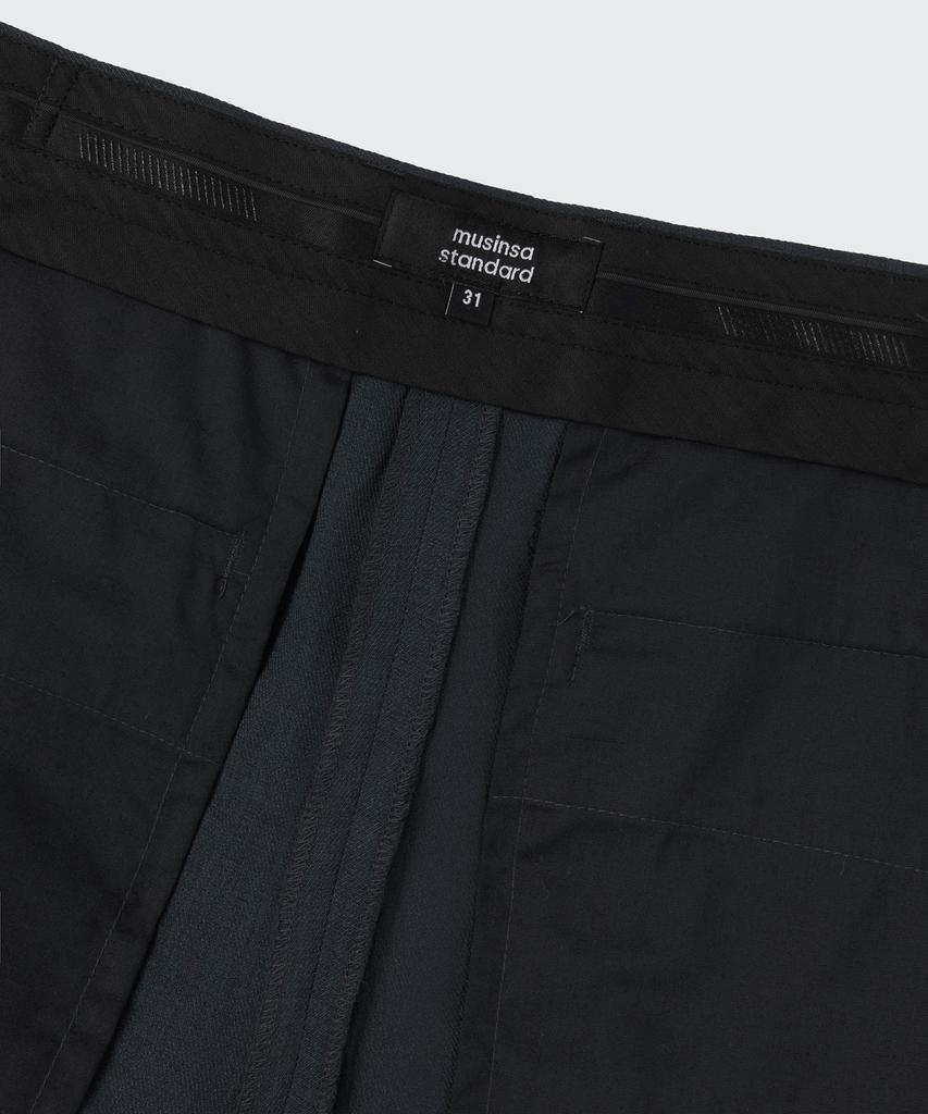 MUSINSA STANDARD Cool Touch Semi-Wide Hidden Banding Slacks [Blue Gray]