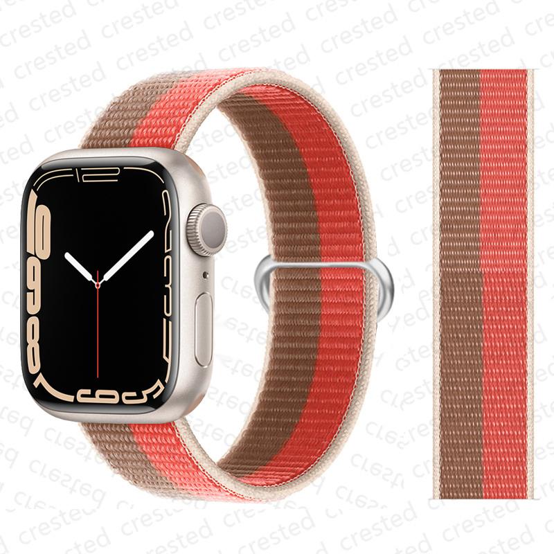 2pcs Straps For Apple Watch Band 44mm 40mm 45mm 46mm 42mm 49mm 41mm Nylon Loop Bracelet iwatch Series 10 9 8 7 6 5 3 se ultra 2