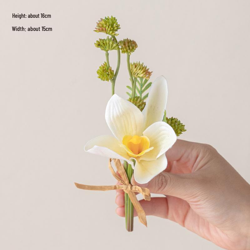 Artificial Silk Rose Bouquet - Decorative Floral Art Arrangement Ornaments