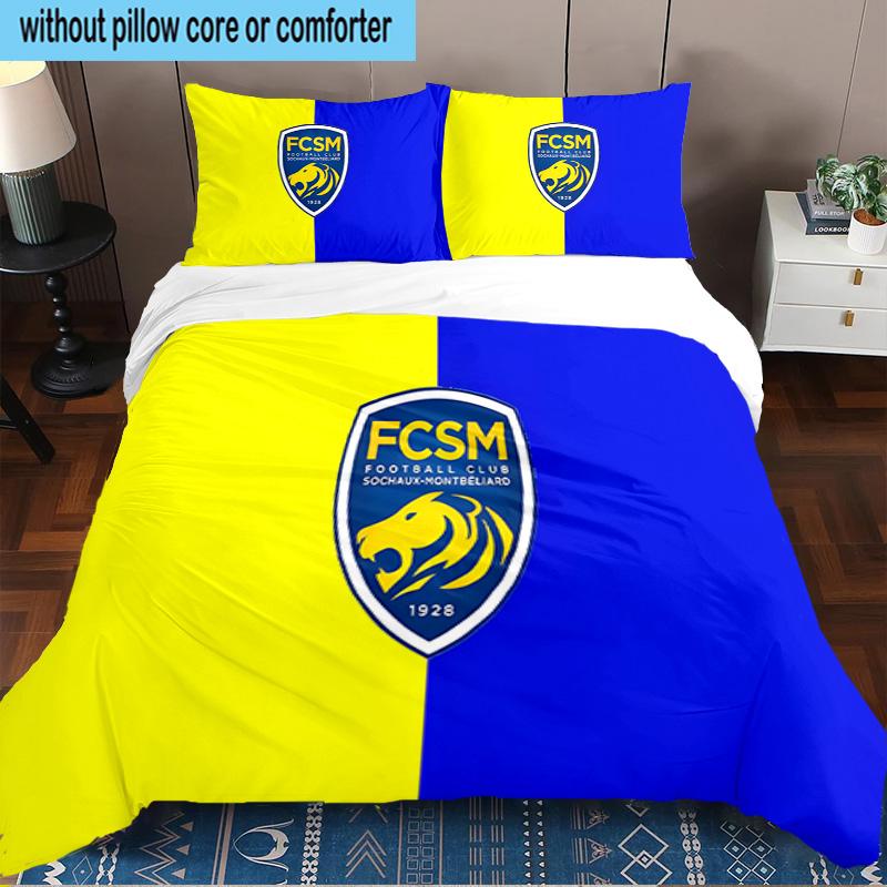Sochaux-montbeliard Crest 3PCS Bedding set,Ideal for1pc Duvet Cover And 2pcs Pillowcases Perfect for Christmas gift,Ideal for Bedroom, Dormitory