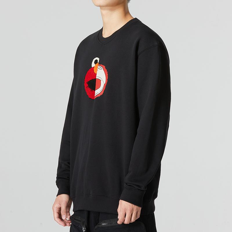 Adidas Neo Jf Ss Sweat Casual Letter Print Crew Neck Sweatshirt Men Tops Black HM9945