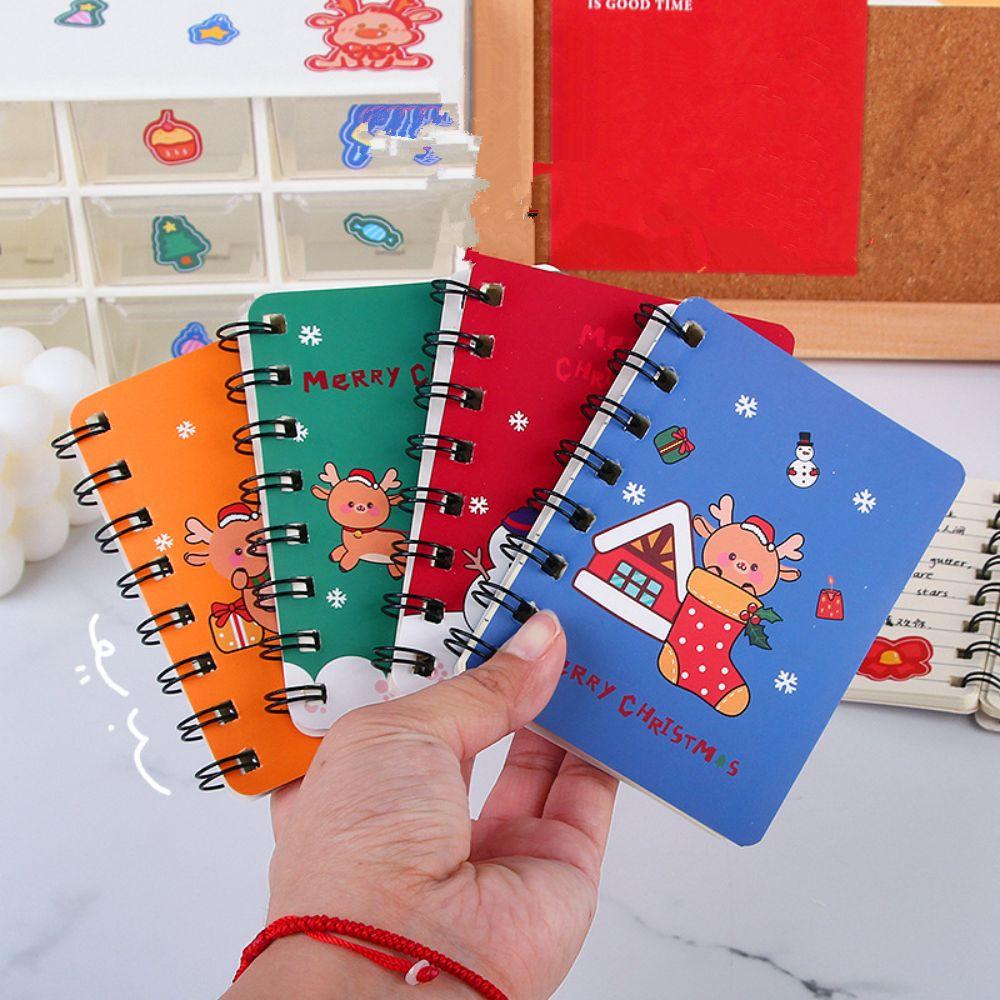 Thickened Mini Notebook Cute Side-flip Coil Book Portable Christmas Coil Notepad  School Stationery