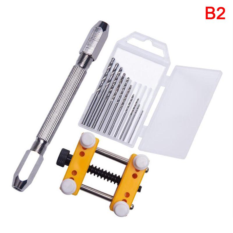 Hand Drill Keyless Chuck Fixed Seat Twist Drill Resin Jewelry Drilling Tools