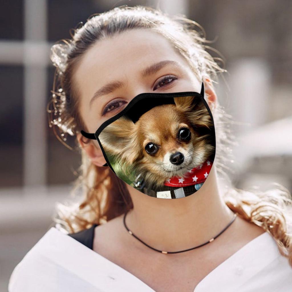 1PC Adult Printed Funny Face Outdoor Washable Breathable Cycling Mask